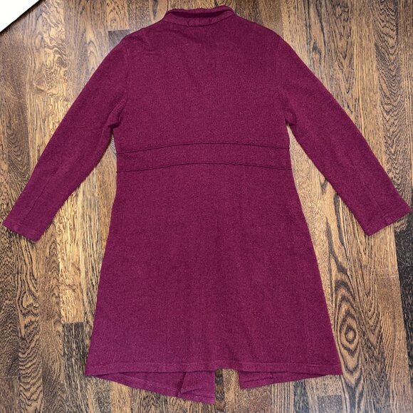 Alannah Hill Maroon Wool Coat, Size 12 - Picture 3 of 5